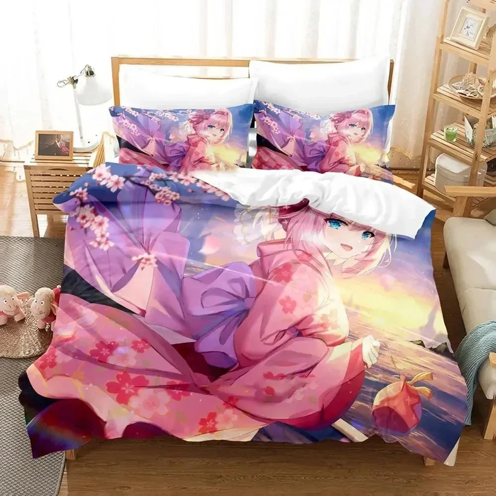 Anime Princess Connect! Re Dive Supplies Set Duvet Cover Set Bedding Sets Adults Bed With Pillowcases No Filling Birthday Gifts
