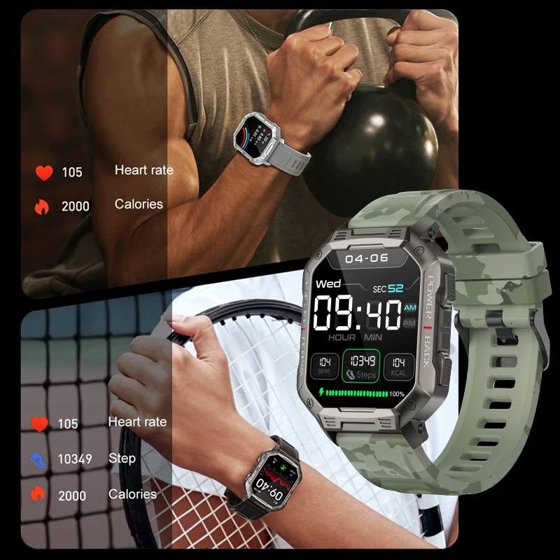 CanMixs smart watch for men Bluetooth Call 410mah Sports watches waterproof smartwatch for Android iOS Phone Digital watches