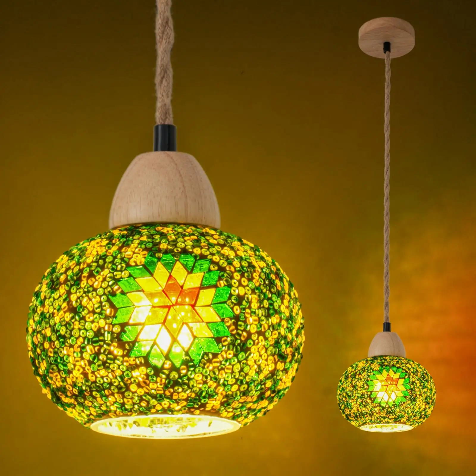 

Turkish Hanging Lamp, Elegant Moroccan Pendant Light, Handcrafted, Unique Home Style for Restaurant Atmosphere