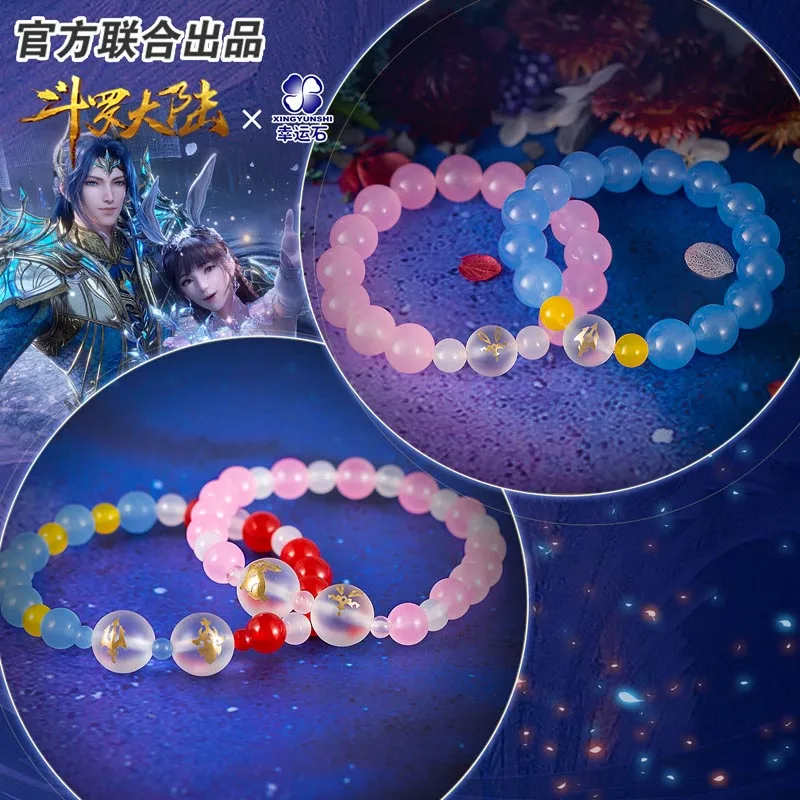 

The Land Of Warriors Douluo Continent Anime Agate Bracelet Tang San Xiao Wu Dou Luo Da lu Shrek For Girls Gift