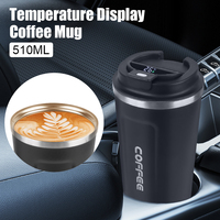 510ML Coffee Mug for Tea Water Coffee Leak_Proof Travel Thermo Cup Car Thermos Mug Thermo Cafe Temperature Display