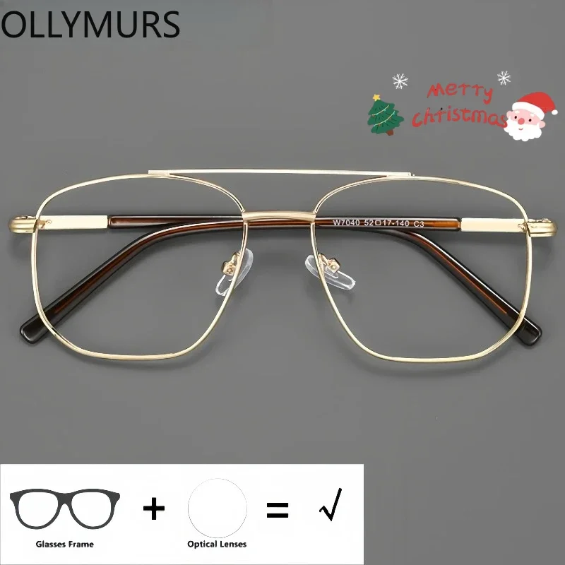 

KIZN Men and Women Pilot Optical Prescription Glasses Retro Small Size Myopia Hyperopia Progressive Multifocal Eyeglasses