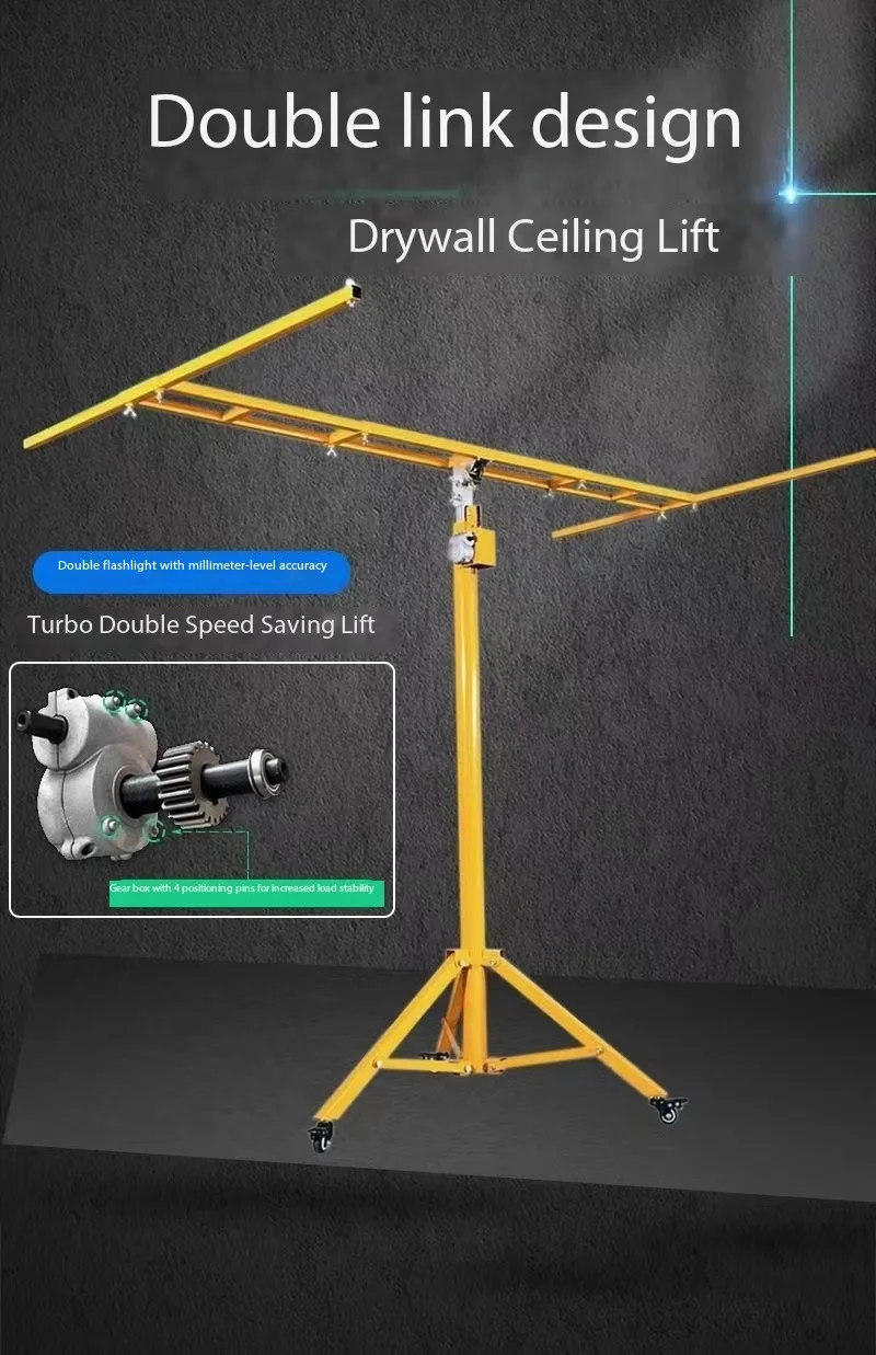 Portable Artifact Rotating Lifting Table Plate 3.2m 3.7m Heavy Duty Drywall Lift Drywall Ceiling Hoist The Lifting Machine 160kg