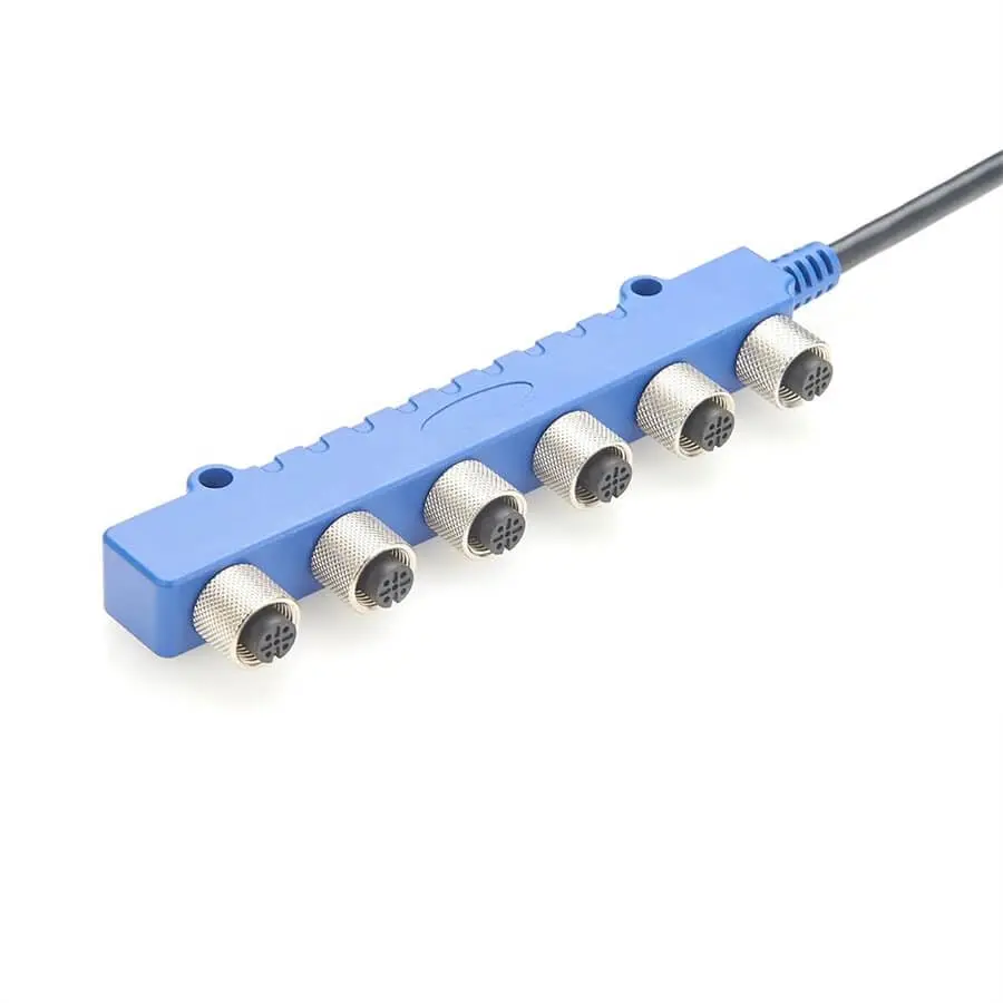 NMEA 2000 Compatible Certified 6 Port T Piece Cable with Metal Connector 1 Meter 6 Female to Male 
