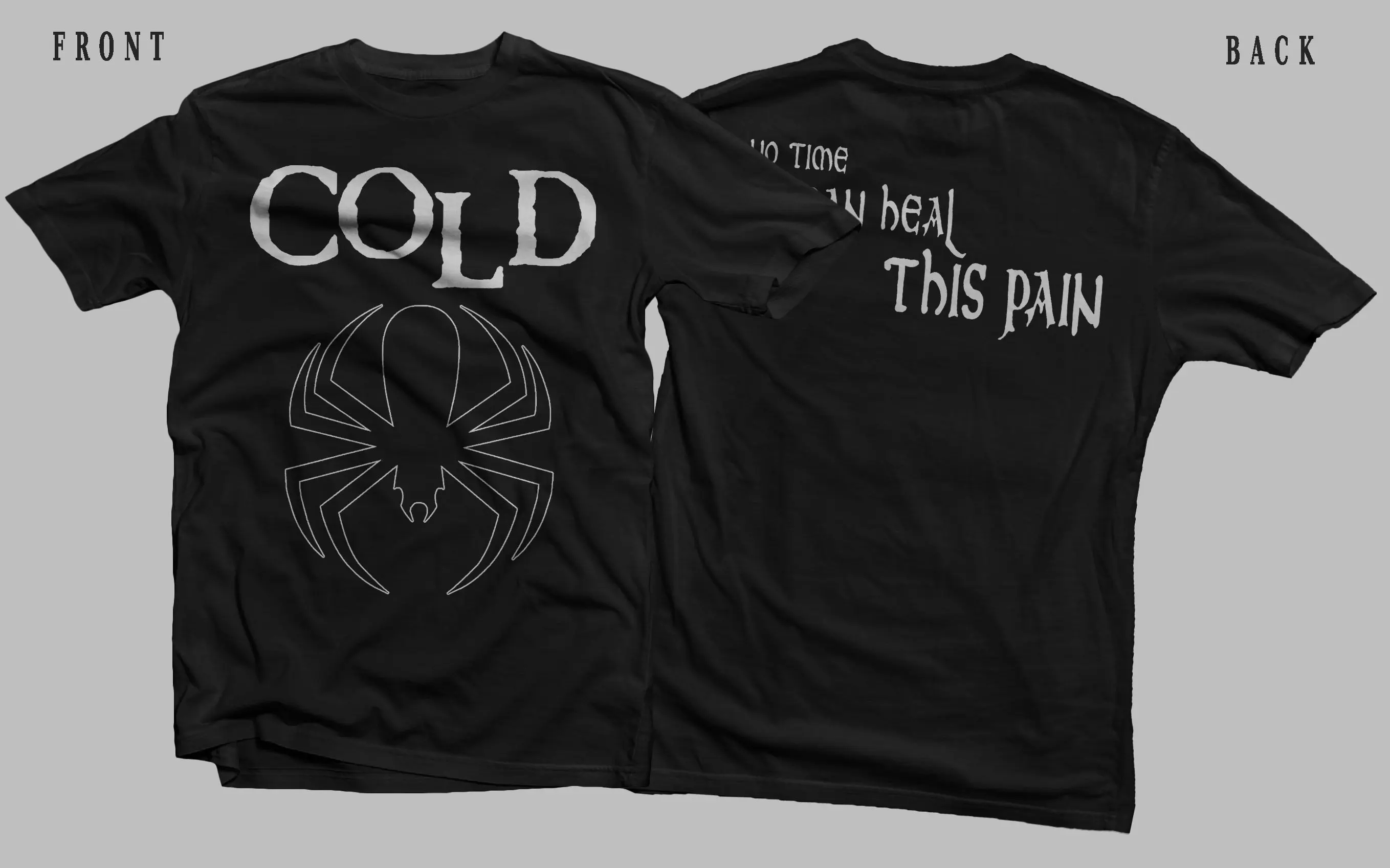 New D T G Printed T-shirt COLD Year of the Spider Heal