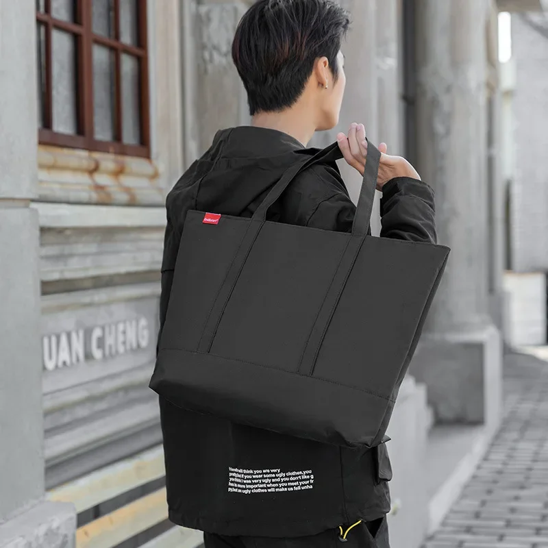 Men\'s Handbag Japanese Tote Oxford Cloth Fashion Shoulder Bags for Man 2024 Luxury Designer Large Student Black Male Casual Hand