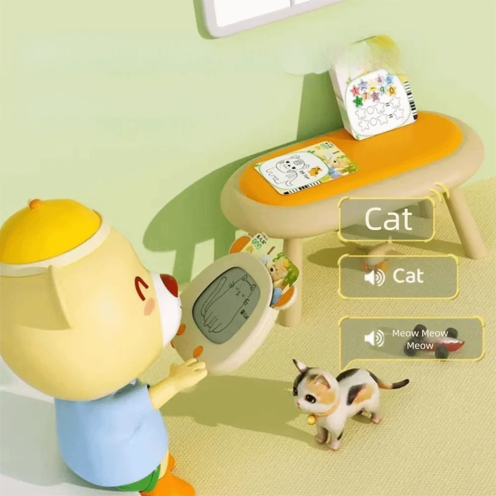 Inglês bilíngue máquina de cartão flash palavra função leitura cartão flash design linguagem aprender máquina desenho simular interativo