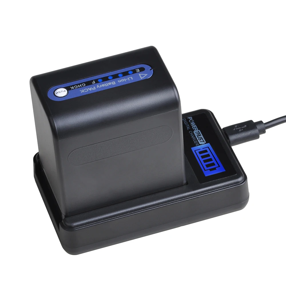 PowerTrust NP-QM91D NP-QM91 batería para Sony NP-FM70 NP-FM90 NP-QM71 CCD-TRV328 338 DCR-DVD300 301 DCR-HC14 DCR-PC105