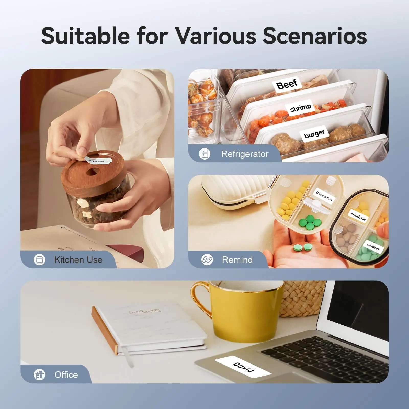 Niimbot 300 ديسيبل متوحد الخواص طابعة ملصقات عالية الوضوح ترقية D11 صانع الملصقات الحرارية اللاسلكية آلة وضع العلامات ذاتية اللصق