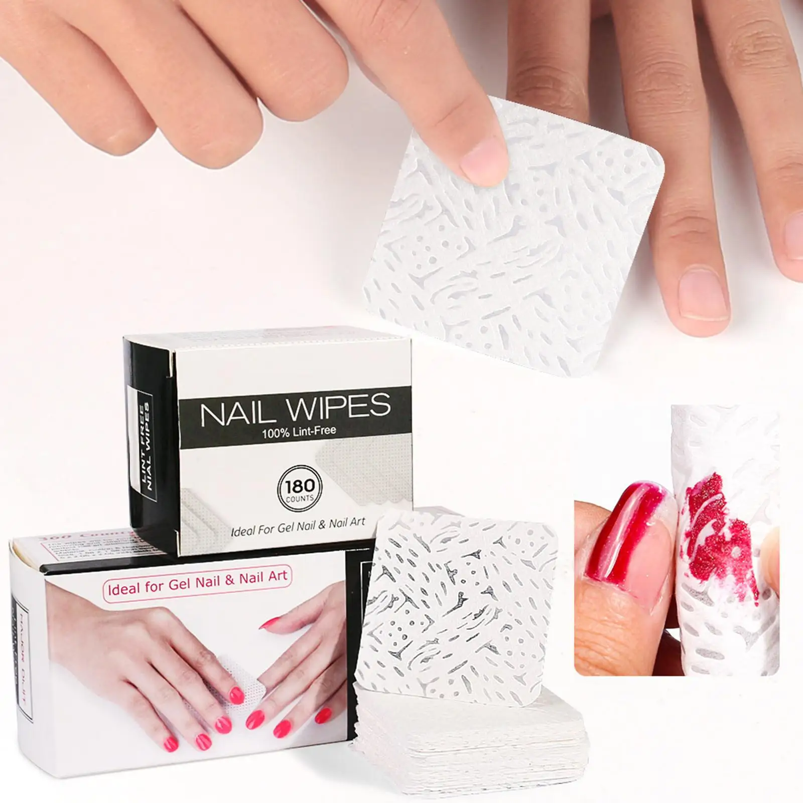 Lint Free Nail Wipes Eyelash Extension Glue Nail Wipes Adhesive Professional