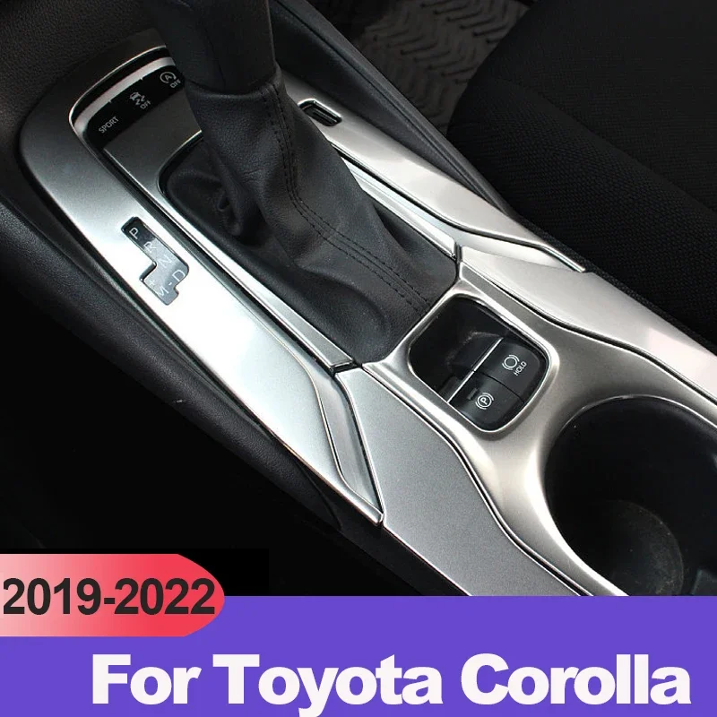 

Для Toyota Corolla 2019-2021 2022 2023 2024 E210 автомобильная панель переключения передач из нержавеющей стали, защитная рамка, накладка, аксессуары