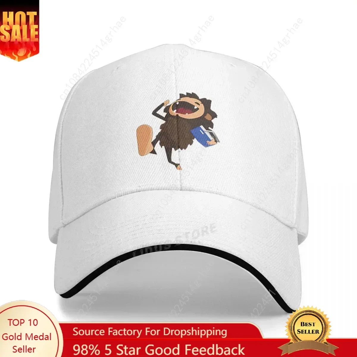 

Sneaky Sasquatch Bigfoot Graphic Baseball Cap Hat Printed Women Sun Black Fish Bonnet Outdoor Boys Solid Color Casual