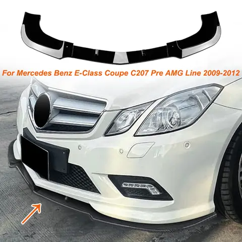 메르세데스 벤츠 E 클래스 쿠페 C207 Pre AMG 라인 2009-2012 앞 범퍼 앞 삽 립 스포일러 외부 수정