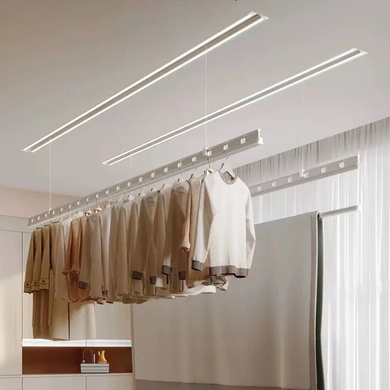 

Balcony Ceiling Electric Clothes Drying Rack Aluminium Automatic Lifting Intelligent Electric Drying Rack