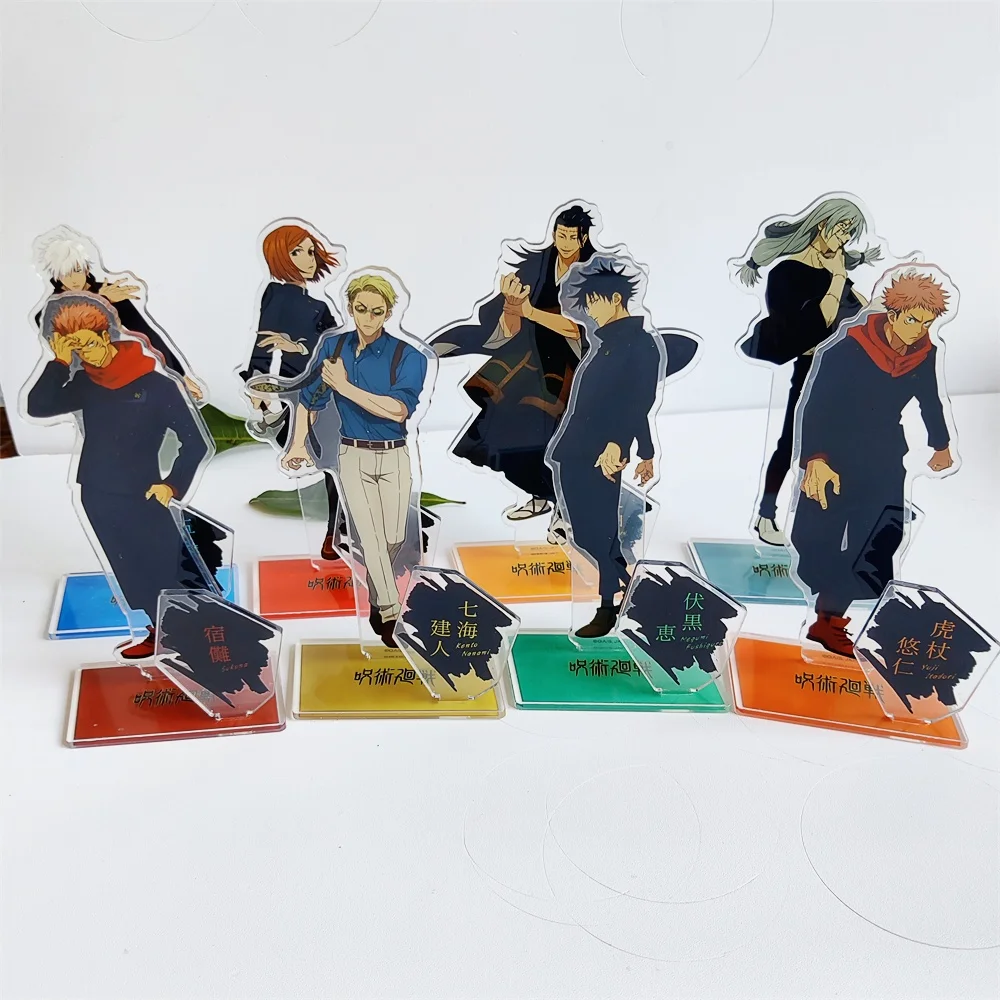 Game Acrylic Stand Anime Fushiguro Megumi Zenin Maki Satoru Gojo Nanami Kento Figure Model Plate Cosplay Toy for Gift