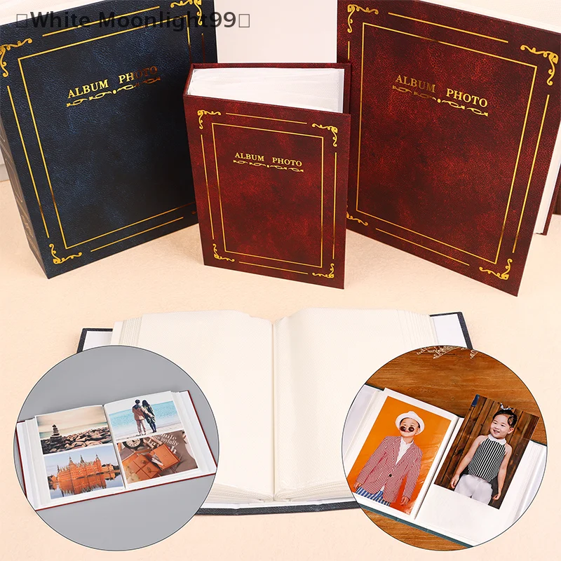 6 Inch Vintage Photobook 100/200 Photos 10x15cm Image Art Photo Interstitial Album Classic Retro Photo Organizer Picture Case