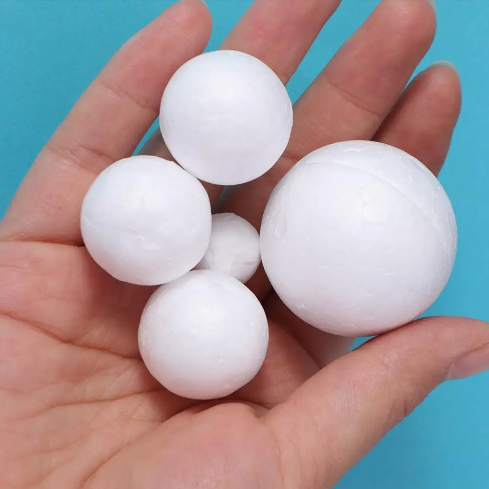 1cm 1.5cm 2cm 2.5cm 3cm 4cm white foam Round balls Mini Polystyrene Styrofoam craft Decoration Christmas balls