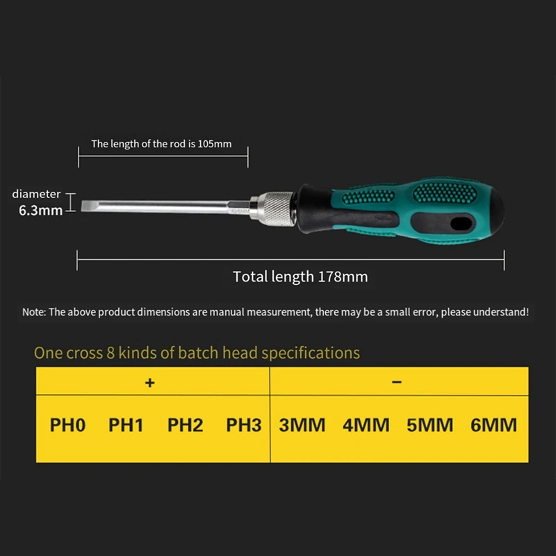 T61C_9-In-1 Screwdriver Set Maintenance Tools Eight-Bit Screwdriver