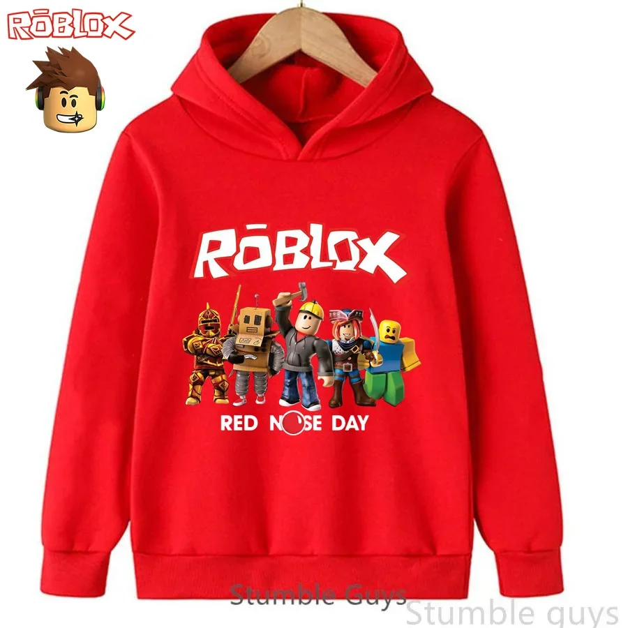 Sudadera con capucha informal Roblox para niños de 3 a 12 años, ropa de moda con estampado de elementos de juego en 3D de otoño para niños y niñas