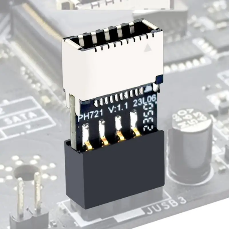 USB- C Motherboard Adapter Chassis Motherboard USB2.0 9PIN Male To TYPE-E Female Adapter TYPE-C Socket 9-pin PH721