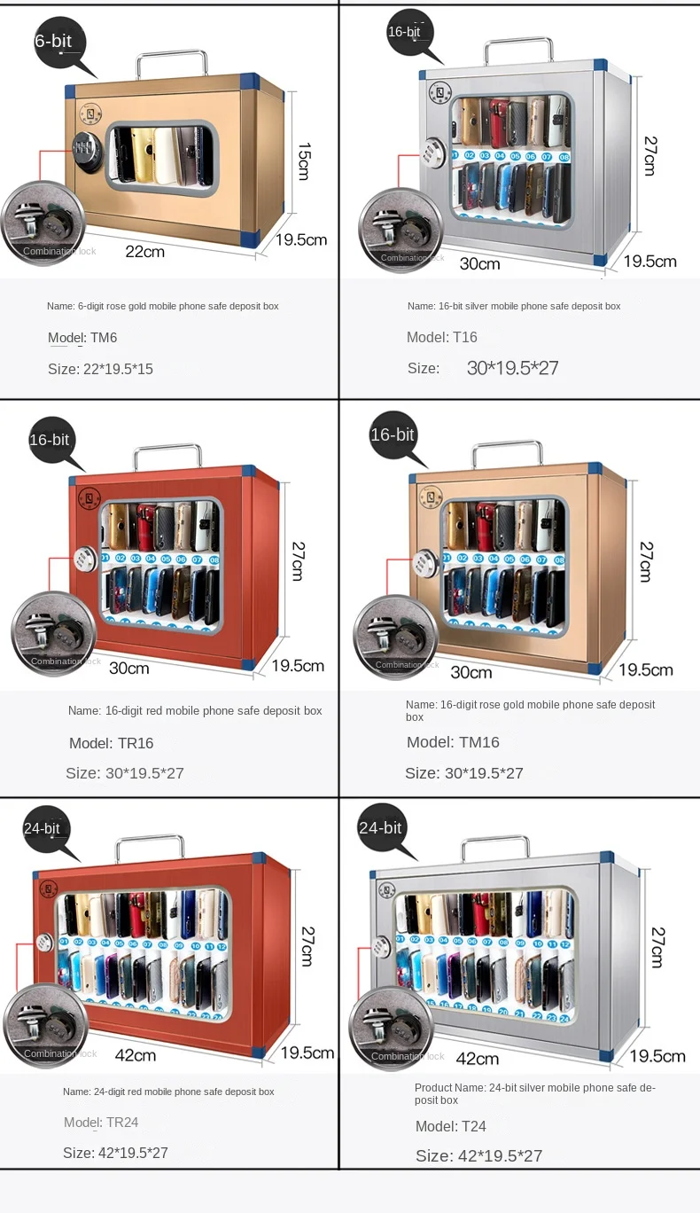 Boîte de rangement pour téléphone portable en alliage d'aluminium, tableau de poche, mallette de transport, matin, 6-251