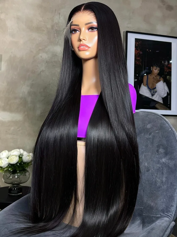 

30 Inch 220 Density Pre Plucked Straight Human Hair Wig 13x4 13x6 HD Lace Frontal Wigs Suitable For Black Women