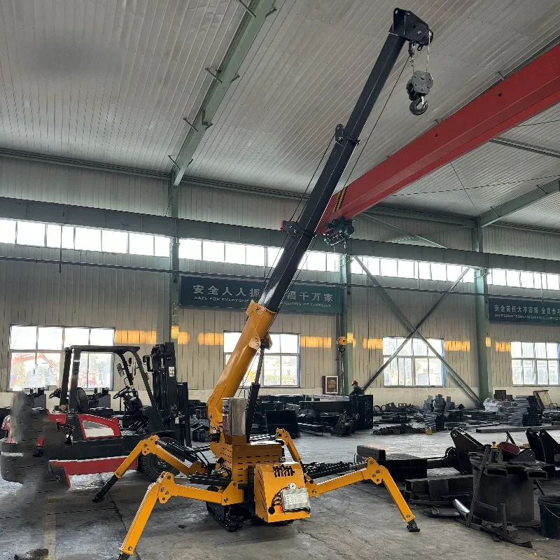 Indoor Use Spider Crane 1.2 Ton Electric Crawler Mounted Portable Lifting Machine Stabilizer Precision Lifting Operations