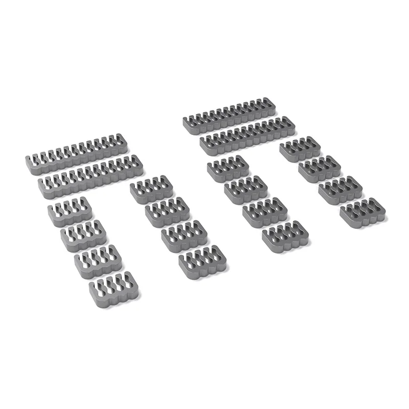 Angitu PC Extension Cable Combs Kit 3.5mm 4*24Pin 16*8Pin PSU Cable Management Pink & Gunmetal Gray