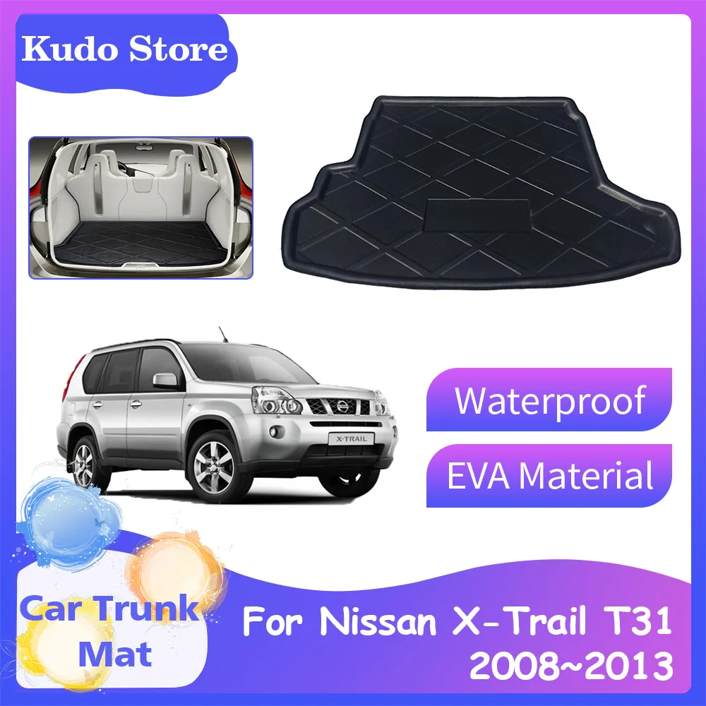 

Car Trunk Mats for Nissan X-Trail T31 X Trail 2008~2013 Rear Boot Cargo Liner Luggage Carpet Tray Space Storage Pads Accessories