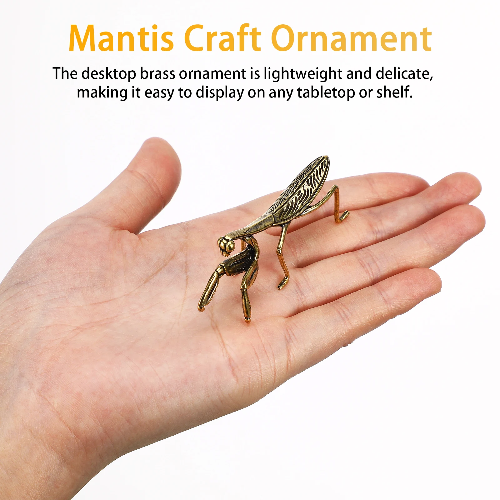 

3 Pcs Tea Pet Ornament Party Decoration Brass Insect Bee Decorate Room Ornaments Copper Mantis Craft Home