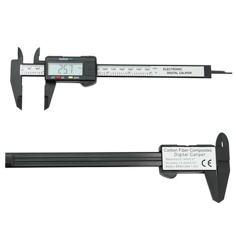 6 zoll 150mm Elektronische Digitale Messschieber Carbon Faser Verbund Nonius Messwerkzeug Hause Werkstatt Mechanische Gauge