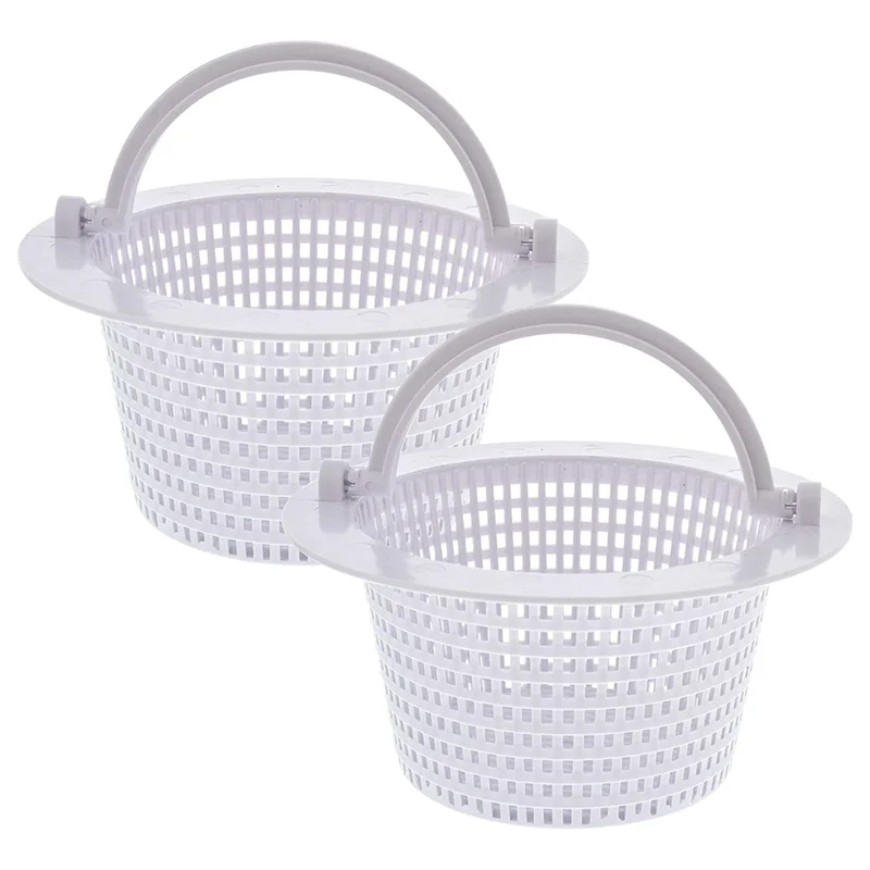 Swimming Pool Skimmer Replacement Basket with Handle, 2 Pack - Above Ground Pool Thru-Wall Skimmer Baskets HOT