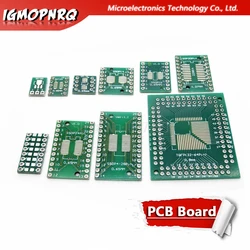 10PCS PCB Board  SMD Turn To DIP SOP MSOP SSOP TSSOP SOT23 8 10 14 16 20 24 28 SMT To DIP Adapter Converter Plate