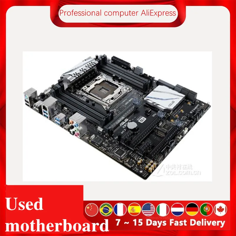 For ASUS X99-E Used original For Intel X99 Desktop Motherboards Socket LGA 2011 V3 DDR4 X99 Motherboard