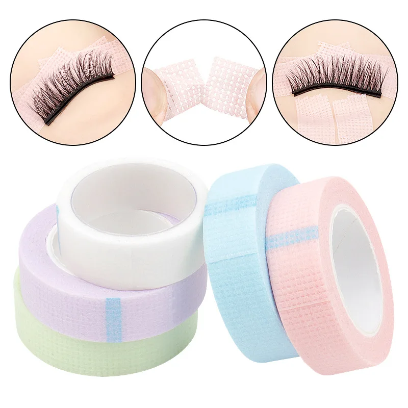 Eyelash Tape 10 Rolls Breathable Non-woven Cloth Adhesive Tape for Hand Tear Eye Stickers Grafting Lashes Extension Makeup Tools