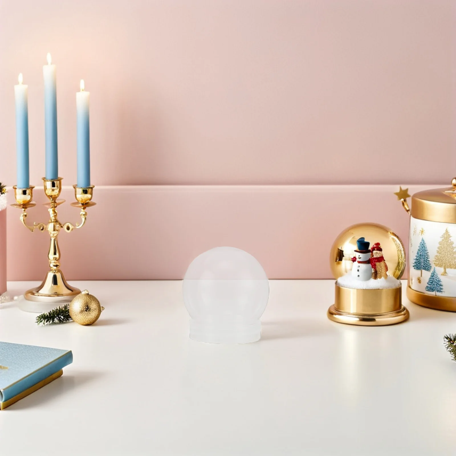 

8Pcs Clear Plastic Snow Globes Screw Off Cap Transparent Water Globe DIY Snow Globe Making Kit Christmas Crafts