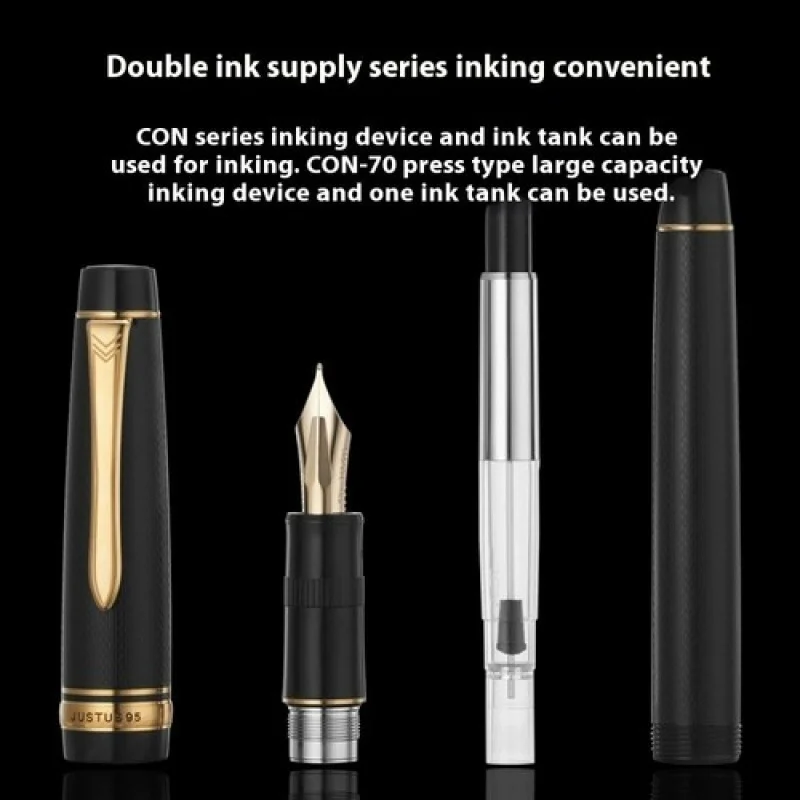 A+ per penna stilografica PILOT Justus 95 FJ-3MR con pennino regolabile, pennino in oro 14k FM/F/M