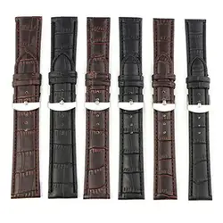 18/20/22mm Luxury Faux Leather Buckle Wrist Watch Band Leather Watch Strap Watch Band Strap Pin Buckle Wrist Belt Bracelet