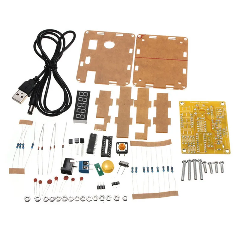 DIY meter frequency counter Tester digital Crystal Counter Meter Oscillator Tester with Transparent Case 1Hz~50MHz