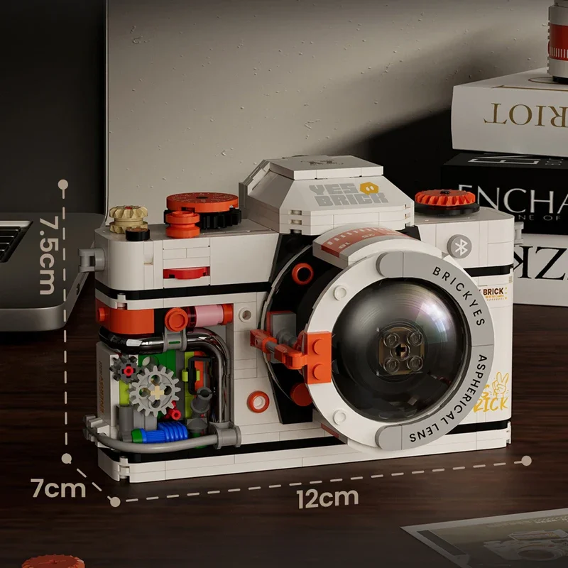 

Retro Camera Building Kit Construction Model Building Blocks Set Home Decor Collectible Gift Idea Building Set for Adults Kids