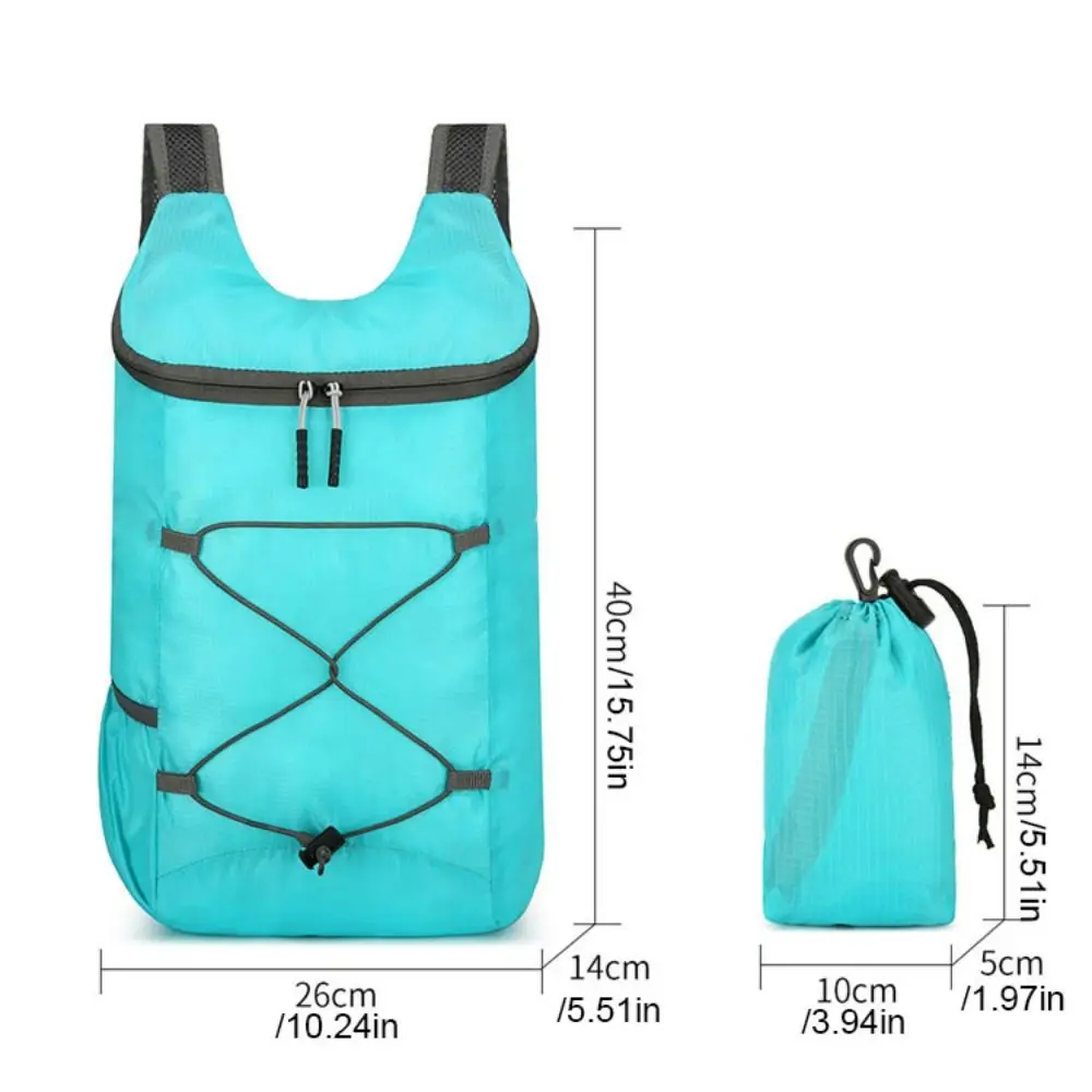 Grote Capaciteit Opvouwbare Rugzak Waterdichte Opvouwbare Outdoor Bergtas Rits Opbergzakken Lichtgewicht Nylon Tas Wandelen