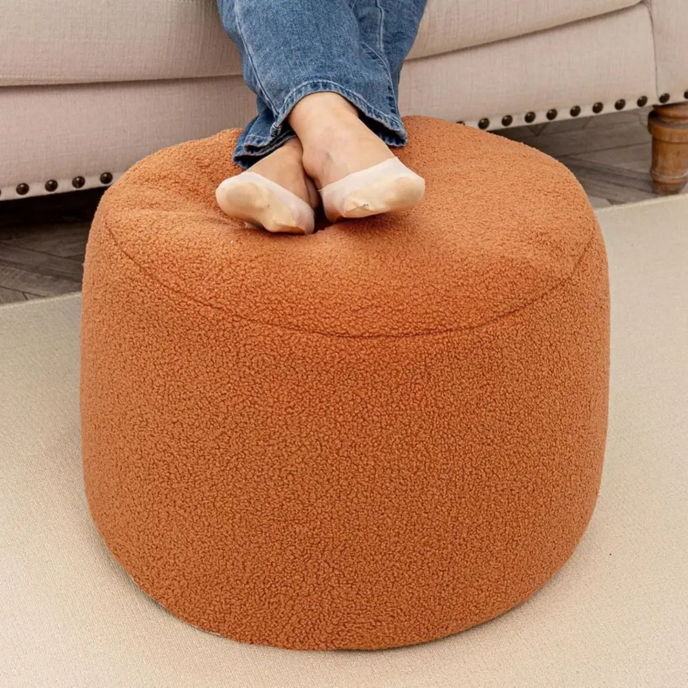 

Round Ottoman 20 x 20 x 14 Inches Boho Home Decor Floor Pouf Ottoman for Rest or Couch Sofa Bean Bag Chairs Living Room Bedroom