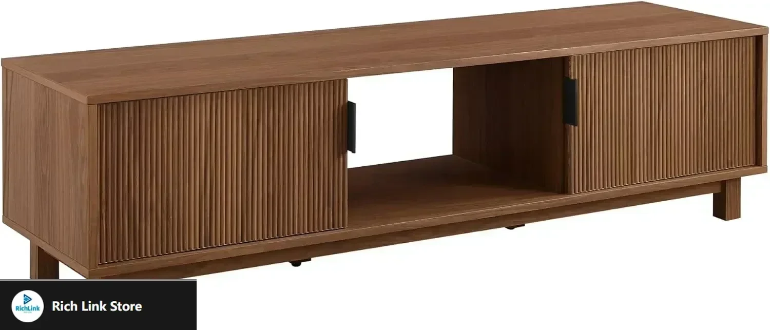 

Горячая распродажа: Современная тумба Walton с рифлеными дверцами для телевизоров до 65 дюймов, 58 дюймов, цвет мокко