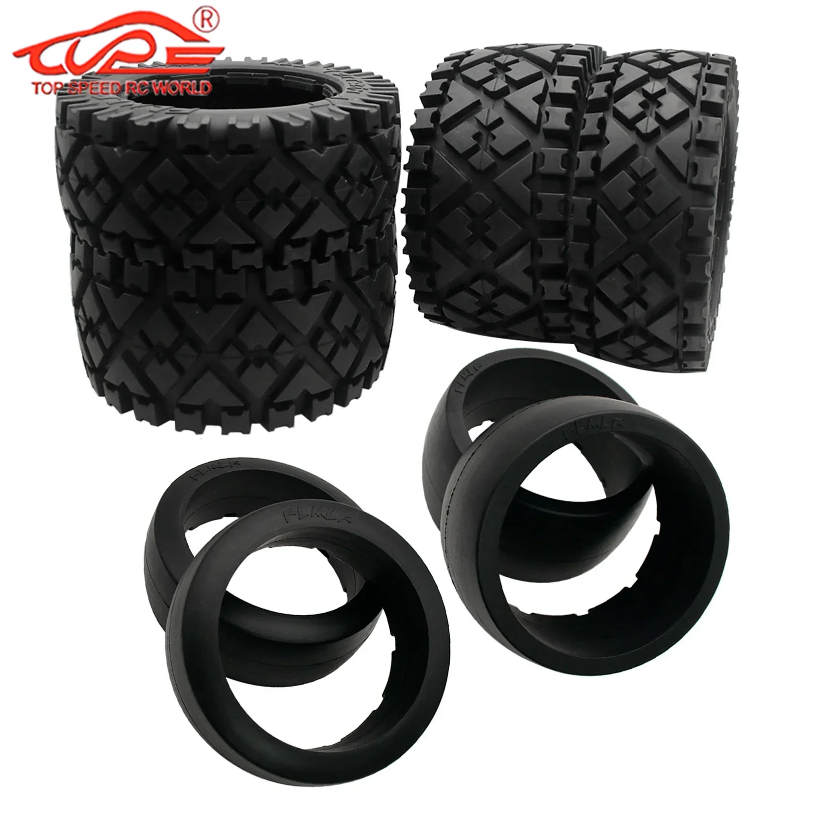 New All Terrain Front or Rear Wheel Tire Assembly 2pc or Inner Foam Skin Kit for 1/5 Rc HPI ROFUN ROVAN Kingmotor BAJA 5B Parts