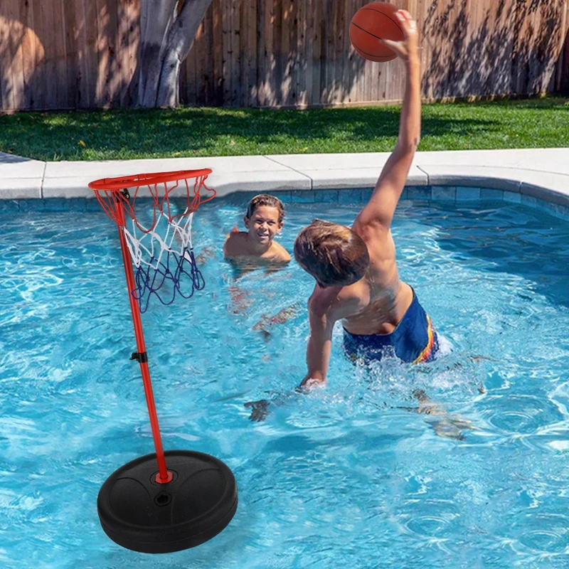 Swimming Pool Basketball Game Club Ball Net Set Beach Summer Water Toys Floating Basketball Hoop Summer Party Floats Sports