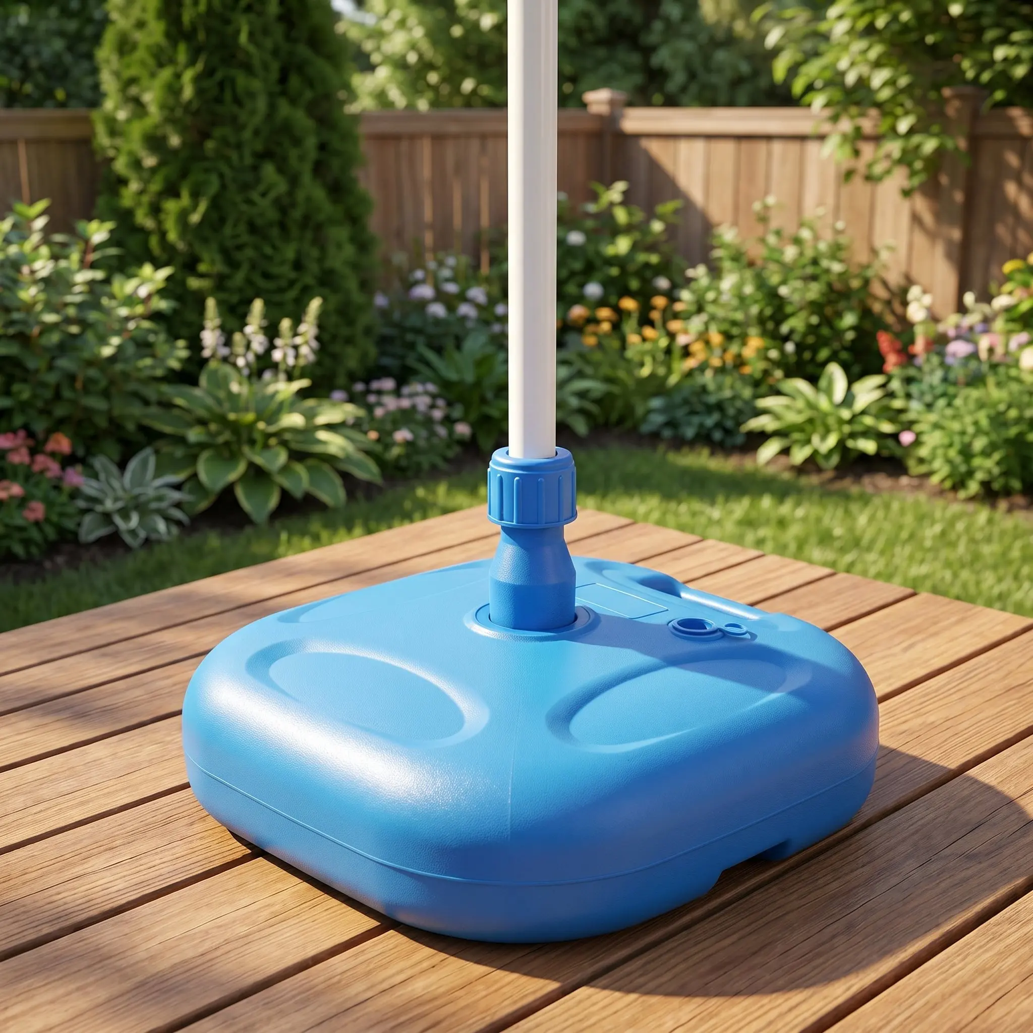 Water Filled Umbrella Base Insert Plastic Thickened Pole Mount Replacement Outdoor Patio Garden Parasol Stand Accessory