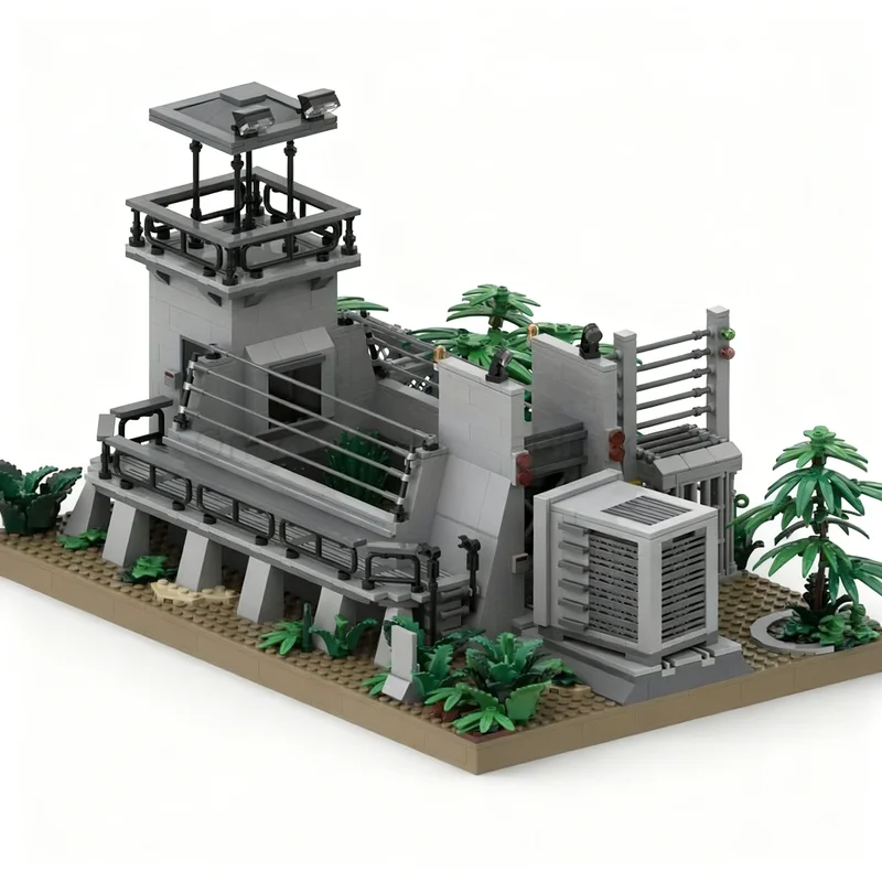 1297 ชิ้น MOC รaptor Cage Jura - Model Kit Jurassic Park บทวิจารณ์และราคา