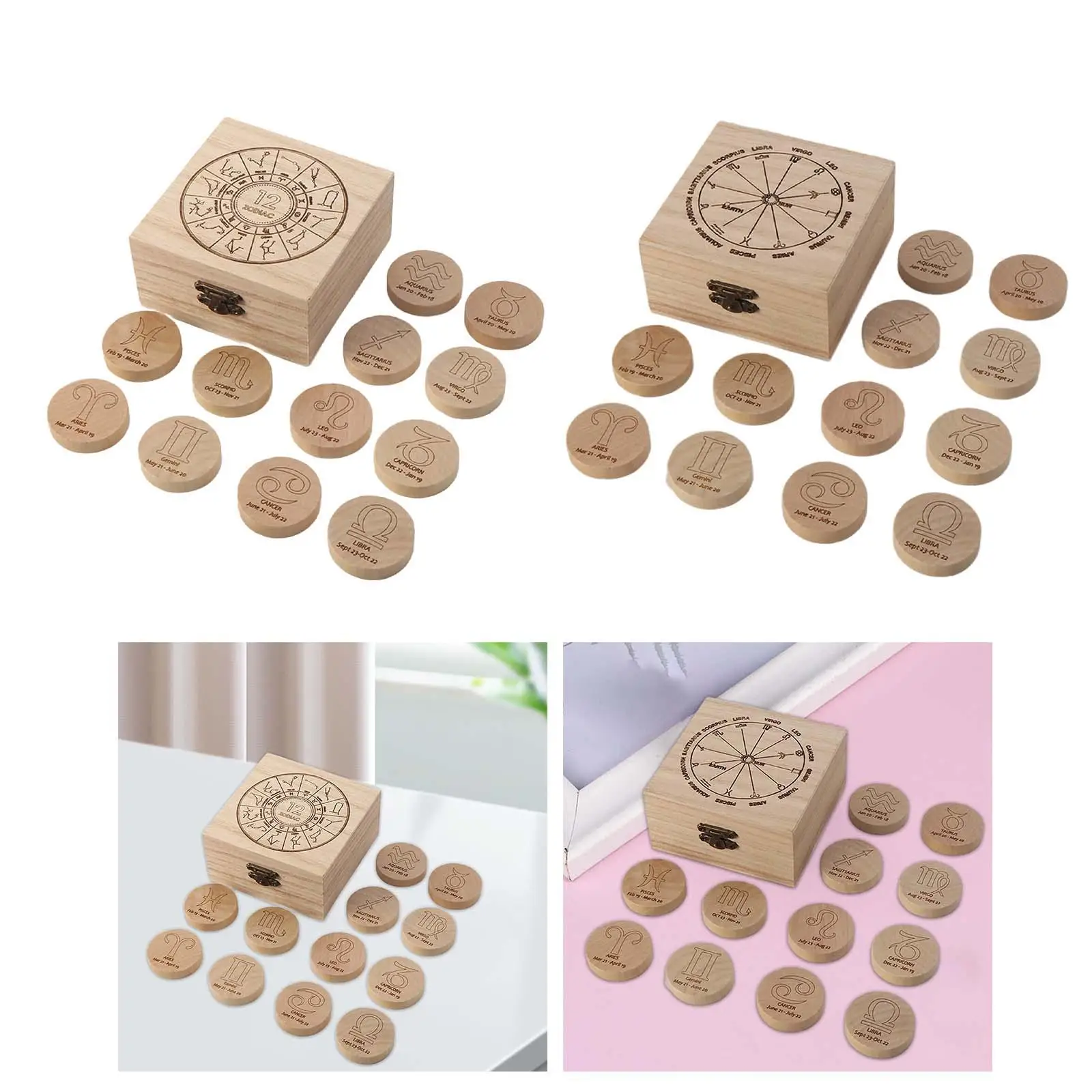 Wooden Runes Set Elder Rune Set Rune Elements Witch Stuff Alphabet Meditation Divinatory Tools Witches Runes for Yoga Office - view 2