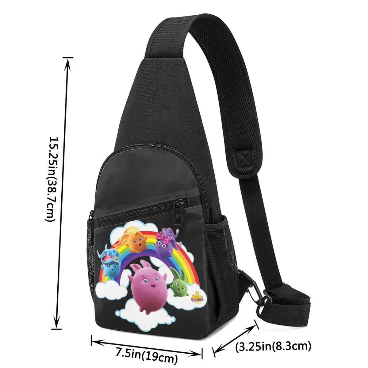 Sunny Bunnies Chest Bag Men Sling Crossbody Backpack Chest Bag Traveling Hiking Daypack Shoulder Bag
