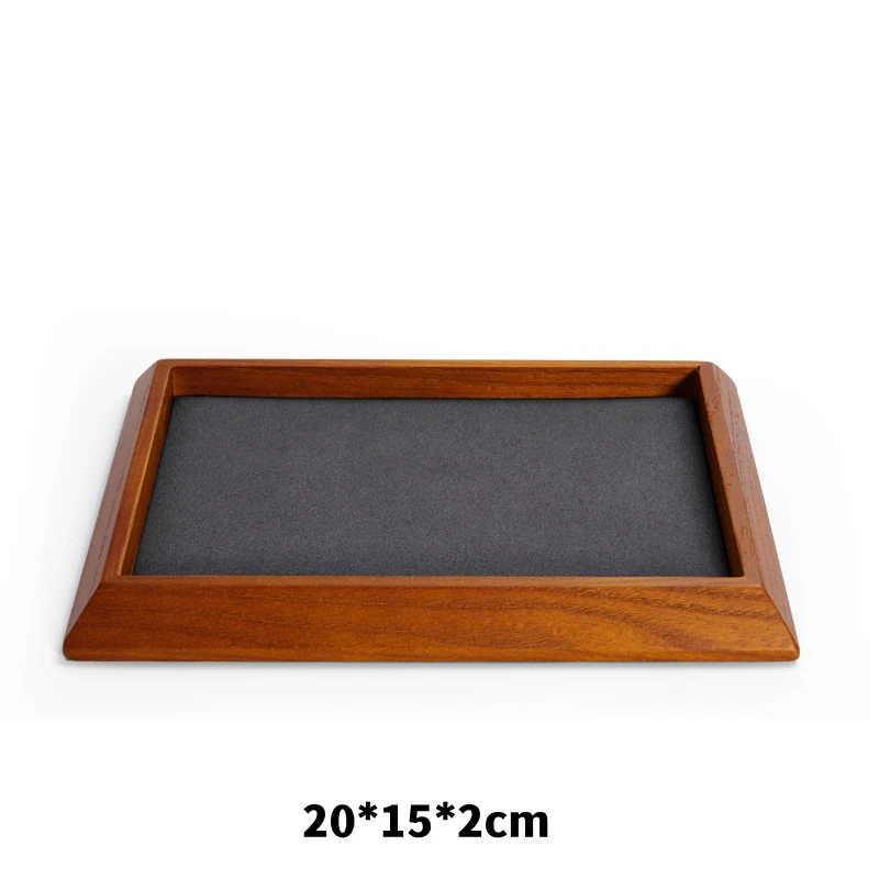 Oirlv Solid Wood Jewelry Organizer Tray Stackable Brown 5